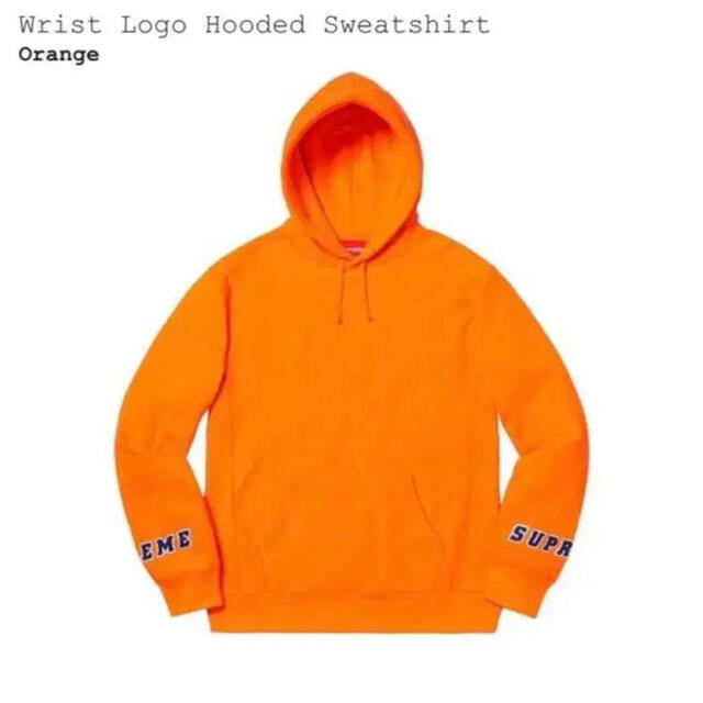 Supreme(シュプリーム)のsupreme Wrist logo hooded sweatshirt 橙 L メンズのトップス(パーカー)の商品写真