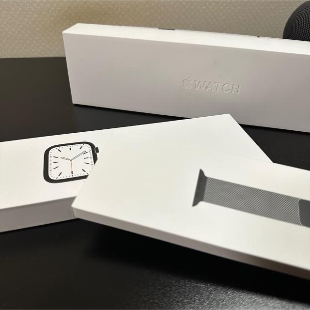 【新品】AppleWatch7 45mm グラファイト ミラネーゼループ AC+ 1