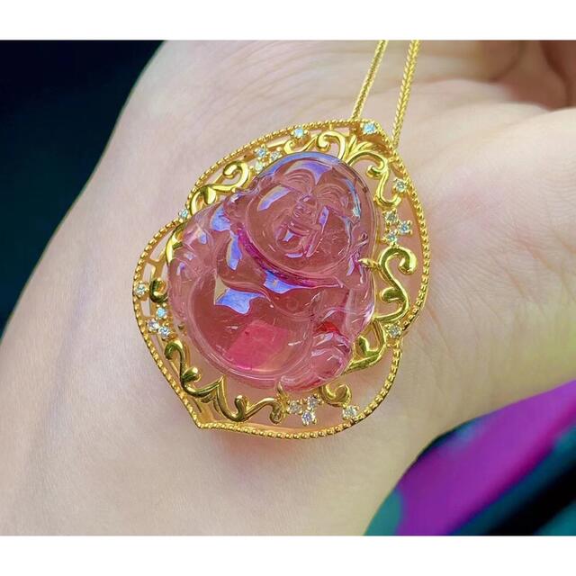 国内配送】 ⭐︎【高級】トルマリン ペンダントトップ k18 18.1ct