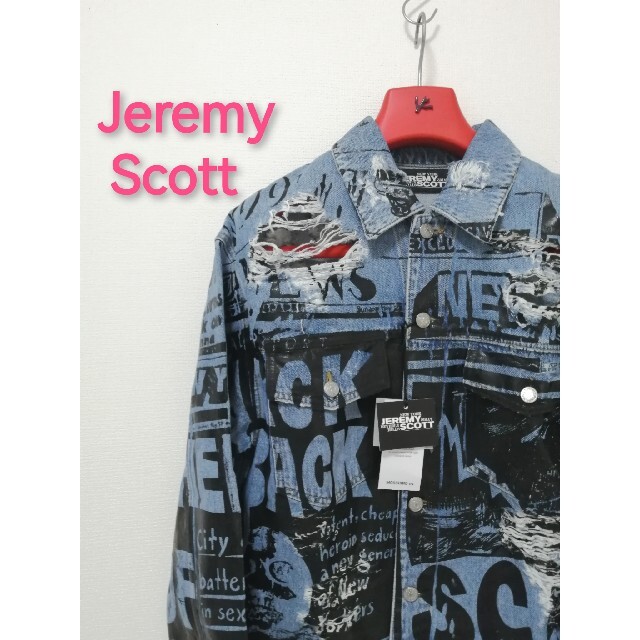 ★新品・レディース★【 Jeremy Scott 】デニムジャケット　青表記4211号目安身幅