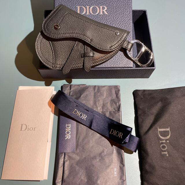 DIOR ディオール コインケース ブラック キーホルダー サドル型 小銭入れ