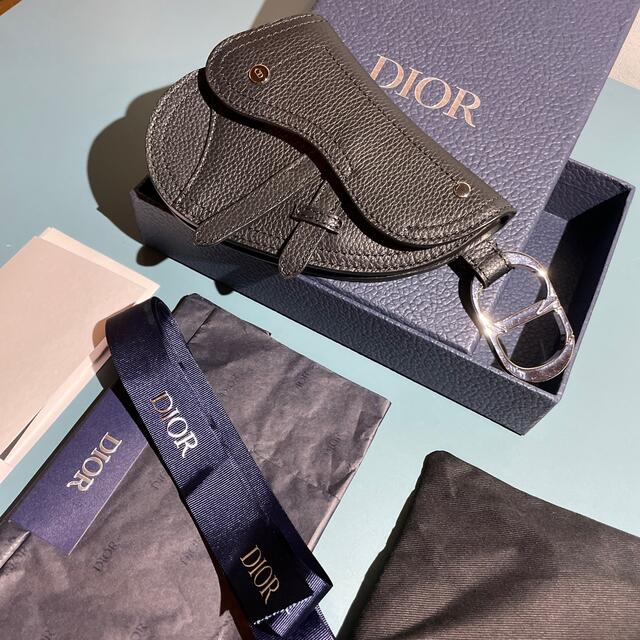 DIOR ディオール コインケース ブラック キーホルダー サドル型 小銭入れ