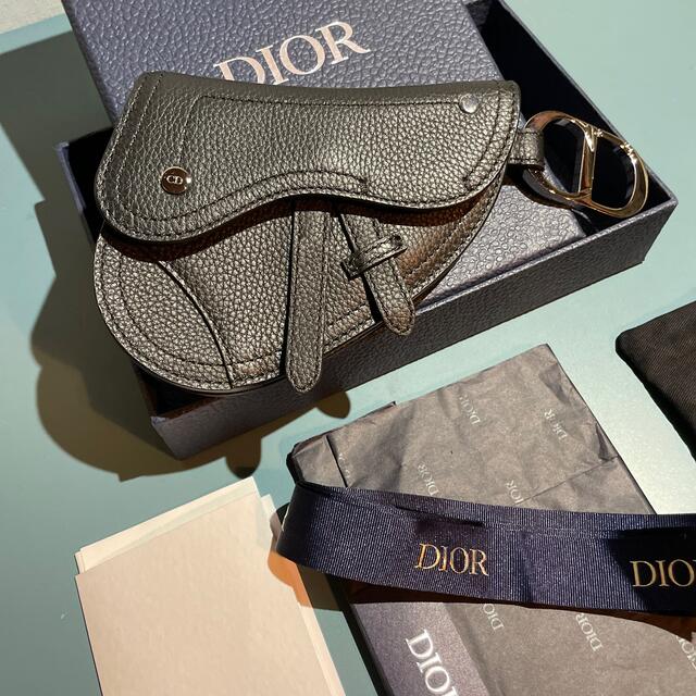 DIOR ディオール コインケース ブラック キーホルダー サドル型 小銭入れ