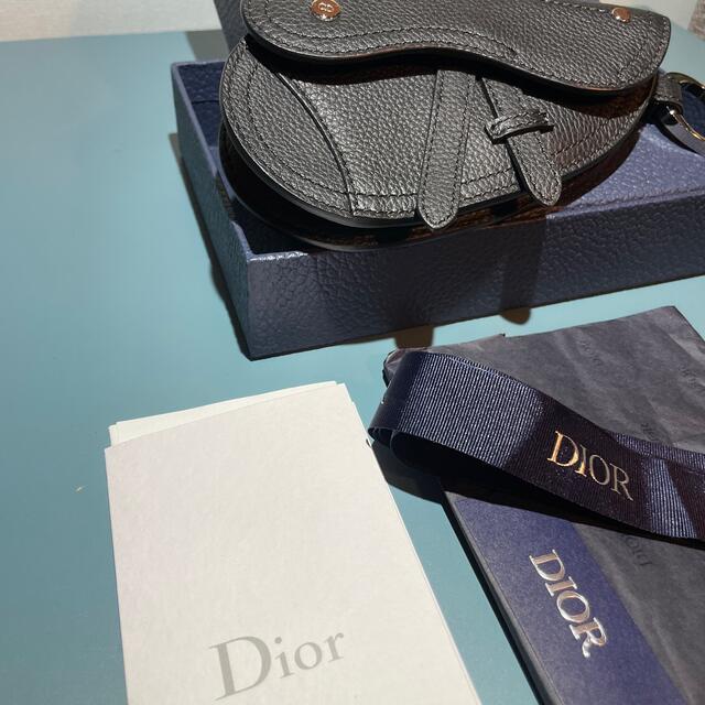 DIOR ディオール コインケース ブラック キーホルダー サドル型 小銭入れ