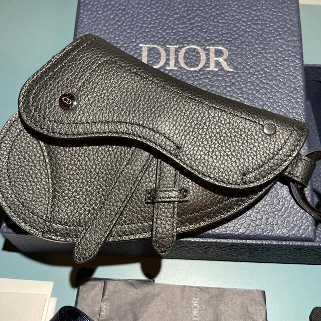 DIOR ディオール コインケース ブラック キーホルダー サドル型 小銭入れ
