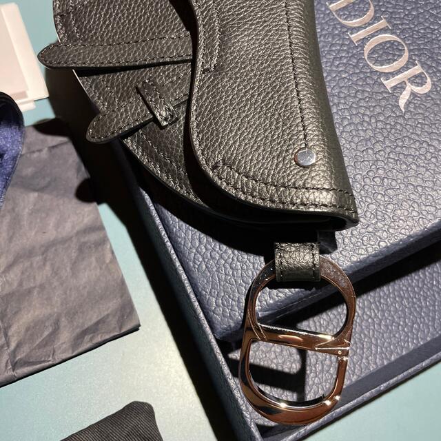 DIOR ディオール コインケース ブラック キーホルダー サドル型 小銭入れ