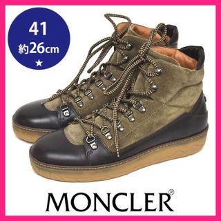 モンクレール(MONCLER)のモンクレール バックロゴ メンズ スニーカー ブーツ 41(約26cm)(スニーカー)