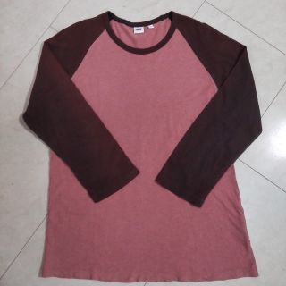 ユニクロ(UNIQLO)のユニクロ メンズ Tシャツ 七分袖 ラグラン 袖 L(Tシャツ/カットソー(七分/長袖))