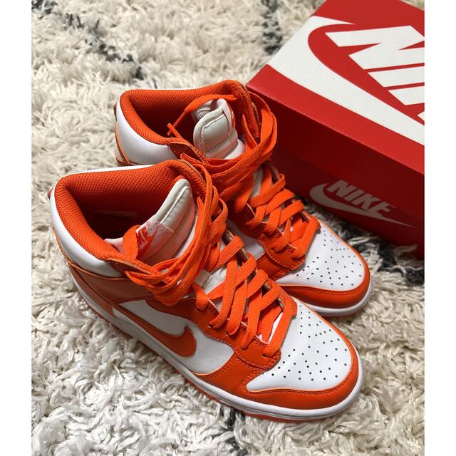 NIKE GS DUNK HIGH "ORANGE BLAZE"23.5CM靴/シューズ