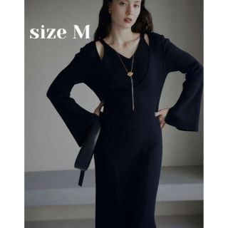 アメリヴィンテージ(Ameri VINTAGE)の【Ameri VINTAGE】AMERICAN SLEEVE DRESS 黒(ロングワンピース/マキシワンピース)