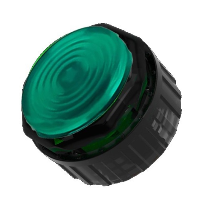 【新品】GamerFinger ボタン Φ30mm（黒/緑）8個セット