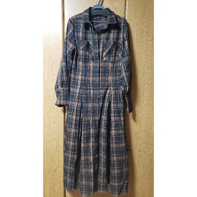 Herlipto checkered pleats shirt dress   通販