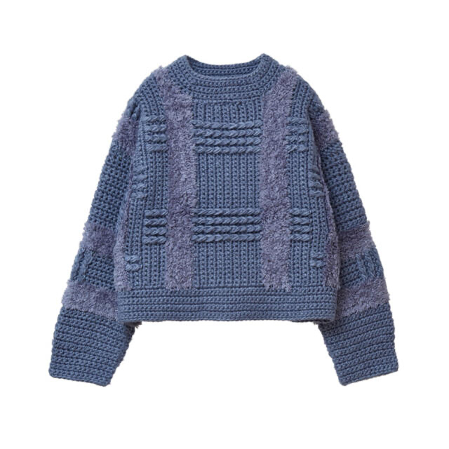 【なかさま専用】CLANE♡WIDE CHECK HAND KNIT