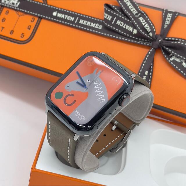 Apple Watch - アップルウォッチ　series6 HERMES ブラック　Apple Watch