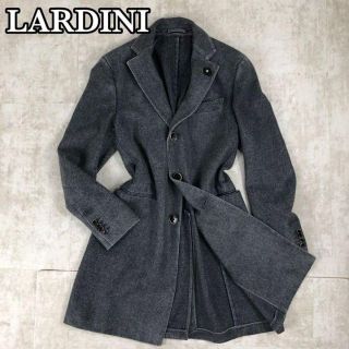 ラルディーニ(LARDINI)の【美品】ラルディーニ　チェスターコート　ブートニエル　L グレー　英国紳士　高級(チェスターコート)