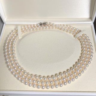 タサキ(TASAKI)の【超美品】Tasaki6.5-7mmロングネックレス約133cm シルバー(ネックレス)