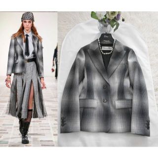 ディオール(Christian Dior) チェック テーラードジャケット ...