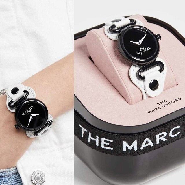 MARC JACOBS(マークジェイコブス)の【新品未使用】 MARC JACOBS マークジェイコブス 時計 ホワイト 黒 レディースのファッション小物(腕時計)の商品写真