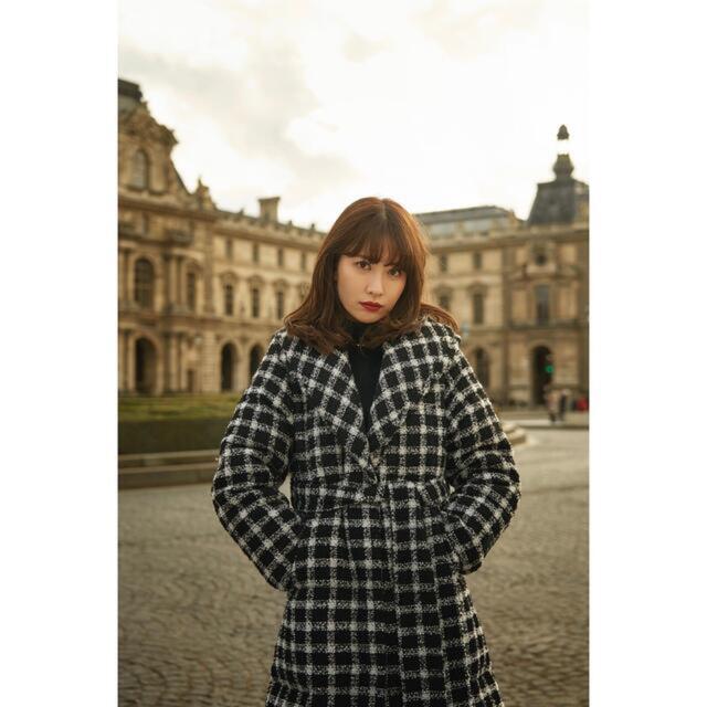 Her lip to(ハーリップトゥ)のLoop Yarn Tweed Belted Down Coat レディースのジャケット/アウター(ダウンコート)の商品写真