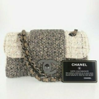 シャネル(CHANEL)のシャネル ダブルチェーン ツィード ショルダーバッグ(ショルダーバッグ)