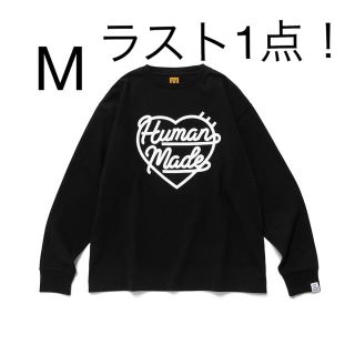 ヒューマンメイド(HUMAN MADE)のMサイズ ヒューマンメイド　HEART L/S T-SHIRT ブラック　黒(Tシャツ/カットソー(七分/長袖))