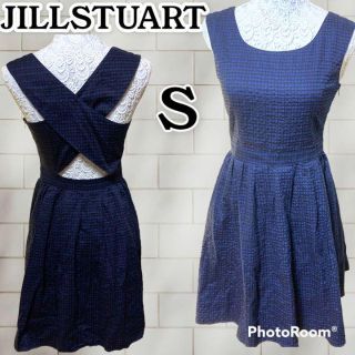 ジルスチュアート(JILLSTUART)の❇️JILLSTUART❇️ノースリーブバッククロスワンピース⚜️S⚜️匿名配送(ひざ丈ワンピース)