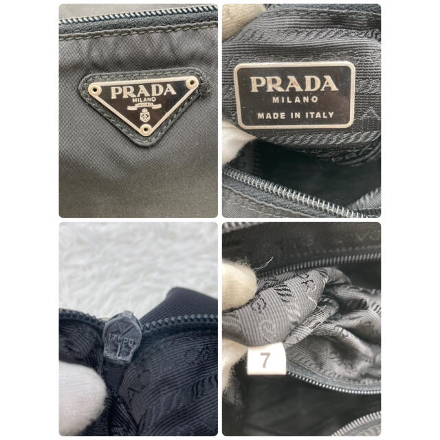 PRADA(プラダ)の美品✨　プラダ　ショルダーバッグ  ポシェット　三角ロゴ　ブラック　ナイロン レディースのバッグ(ショルダーバッグ)の商品写真