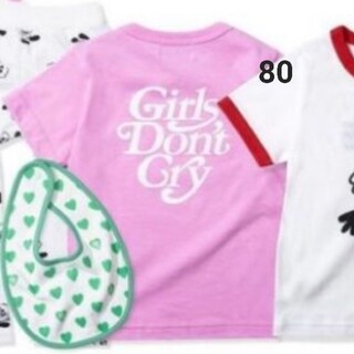 Girls don't cry Tシャツ ピンク 80