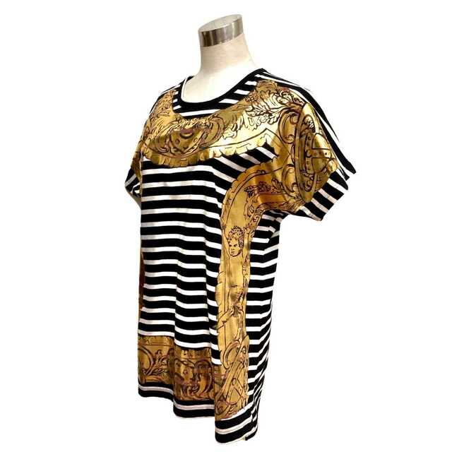 極美品 ヴィヴィアンウエストウッド サティア 額縁 ボーダー Tシャツ 働くクルマ体験 ヴィヴィアンウエストウッド サティア☆Tシャツ Tシャツ/カットソー(半袖/袖なし)