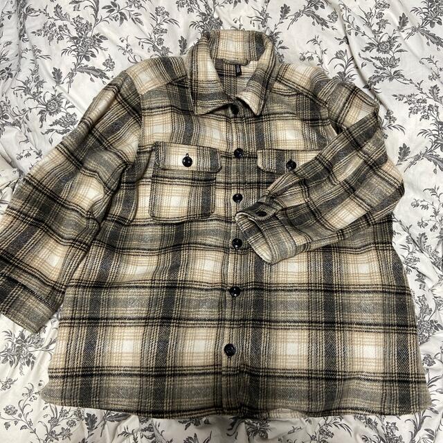 H&M(エイチアンドエム)のvintage plaid shirt outerwear jacket  レディースのジャケット/アウター(テーラードジャケット)の商品写真