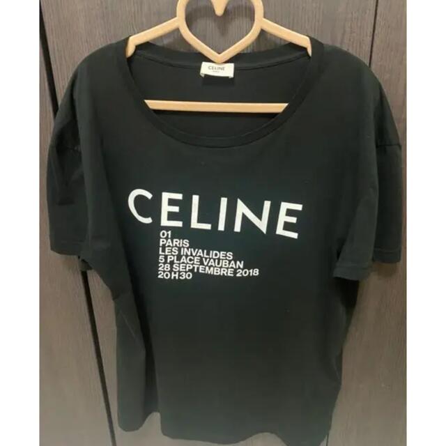 Tシャツ/カットソー(半袖/袖なし)CELINE  セリーヌ　ルーズ Tシャツ コットンジャージー ブラック