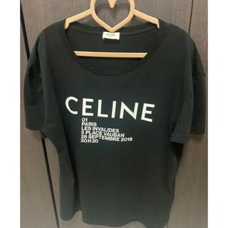 セリーヌ(celine)のCELINE  セリーヌ　ルーズ Tシャツ コットンジャージー ブラック(Tシャツ(半袖/袖なし))