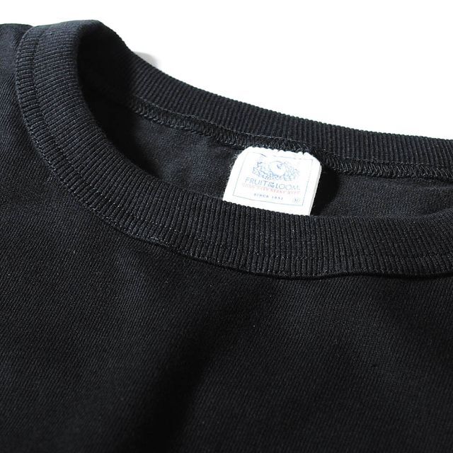 nano・universe(ナノユニバース)のFruit Of The Loom 8.5oz厚手 ロンTシャツ 黒xl メンズのトップス(Tシャツ/カットソー(七分/長袖))の商品写真