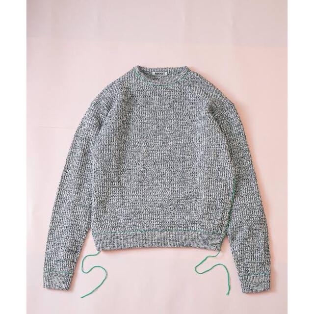 新品未使用NKNITンニットコットンシアーニット透け感Blackグレー1