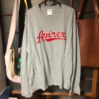 アヴィレックス(AVIREX)の【美品】AVIREX アビレックス ブランドロゴワッペンロンT アメカジ ユニセ(Tシャツ/カットソー(七分/長袖))