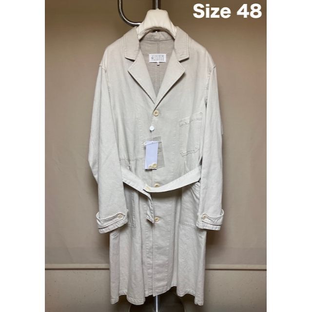 Maison Martin Margiela(マルタンマルジェラ)の新品 48 21ss マルジェラ デニムショップコート グレー 3330 メンズのジャケット/アウター(チェスターコート)の商品写真