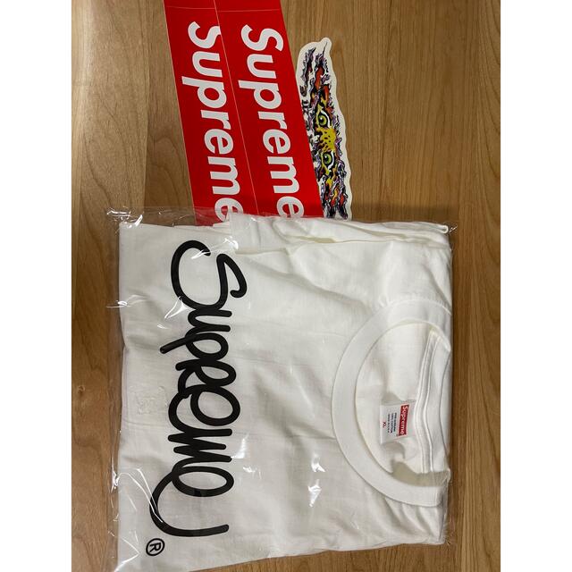 supreme handstyle tee white XL 1