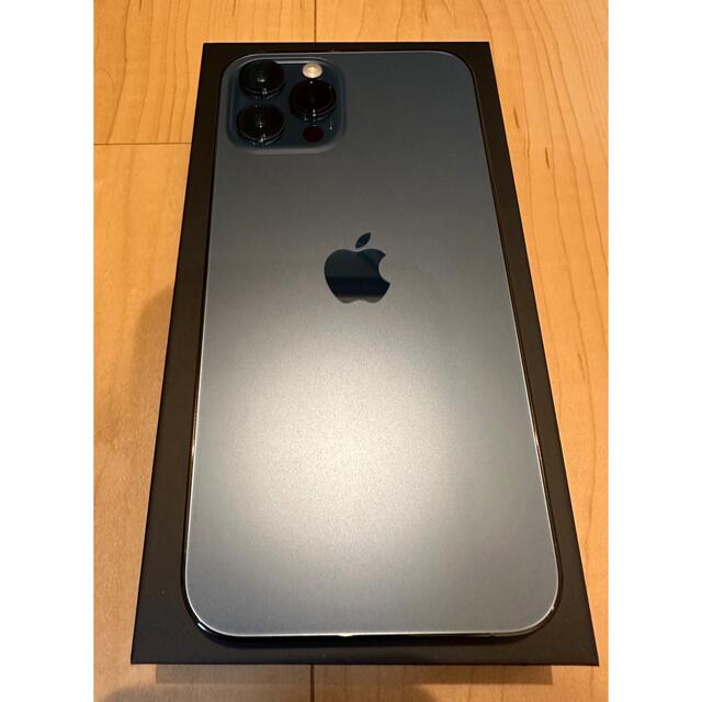 iPhone12 pro max 128GB ブルー　simフリー　美品スマートフォン/携帯電話