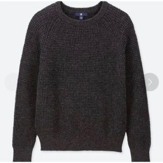 ユニクロ(UNIQLO)のユニクロ　ワッフルクルーネックセーター　キッズ　子供　ニット(ニット)