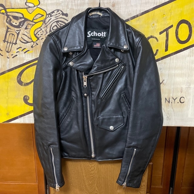 schott(ショット)の超美品‼️schottライダースJS別注 S レディースのジャケット/アウター(ライダースジャケット)の商品写真