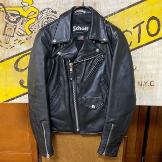 ショット(schott)の超美品‼️schottライダースJS別注 S(ライダースジャケット)