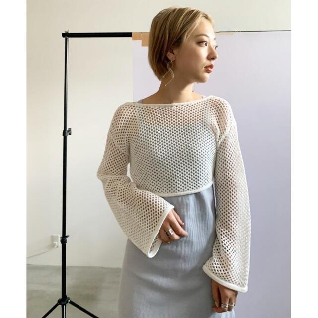 Ameri VINTAGE(アメリヴィンテージ)のameri vintage MEDI GRID MESH BOLERO レディースのトップス(ボレロ)の商品写真