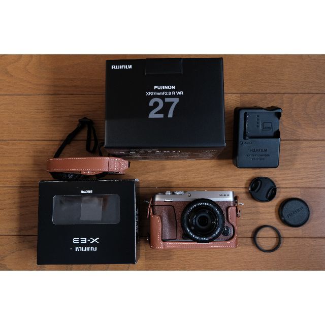 紺さま専用★ X-E3ブラウン＋XF27ｍｍF2.8 R WR★美品