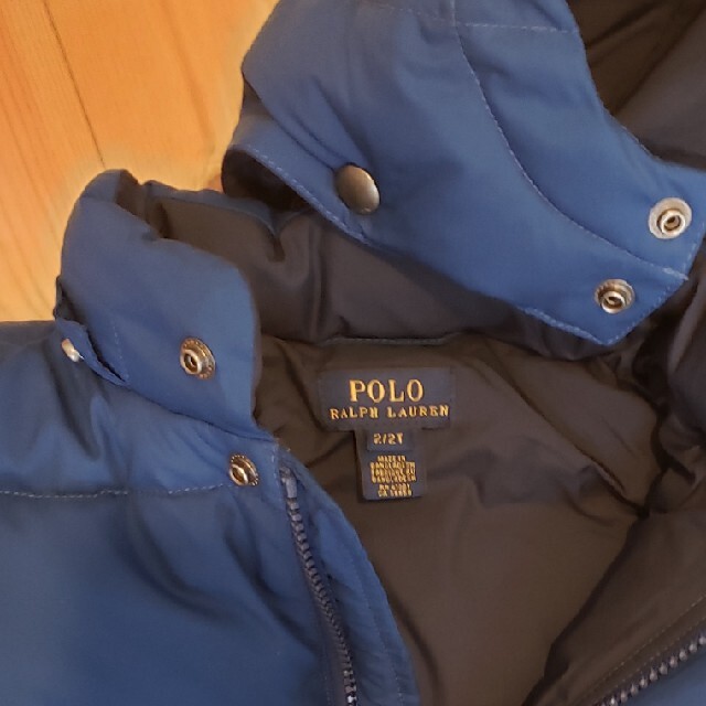 POLO RALPH LAUREN(ポロラルフローレン)のラルフローレン ダウンジャケット フード取り外し ブルー キッズ/ベビー/マタニティのキッズ服男の子用(90cm~)(ジャケット/上着)の商品写真