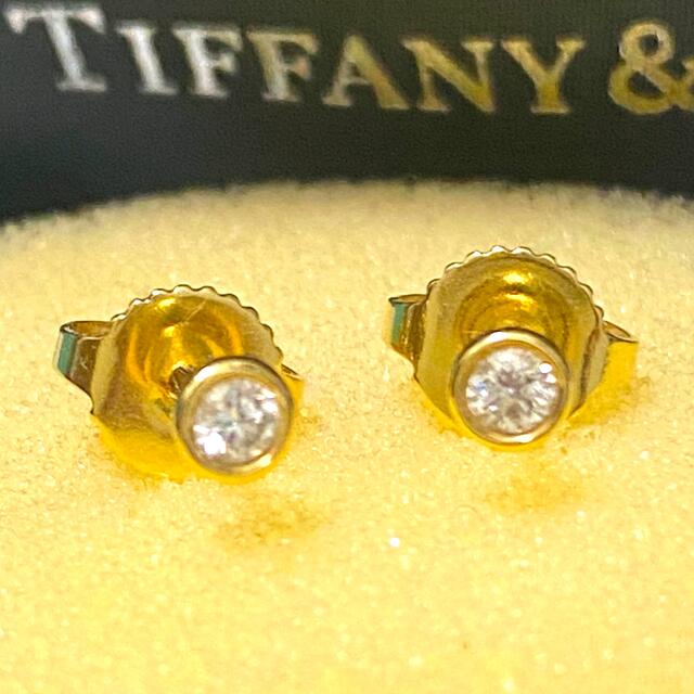 お値下げtiffanyバイザヤードYGゴールドk18ピアス