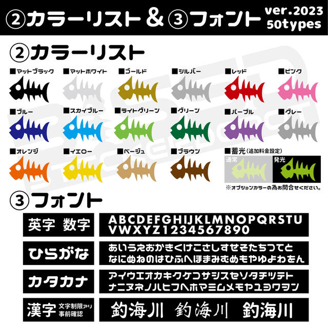 おさかな型名前ステッカー極小サイズ10枚セット！魚種50種類！送料込！ スポーツ/アウトドアのフィッシング(リール)の商品写真