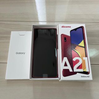 エヌティティドコモ(NTTdocomo)のdocomo  SAMSUNG Galaxy A21 SC-42A レッド　(スマートフォン本体)