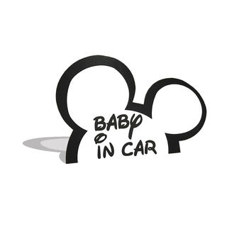baby in car マグネットステッカー MICKEY DISNEY(車外アクセサリ)