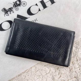 COACH - ✨美品✨ COACH コーチ 札入れ 長財布 パンチング オール ... ✨美品✨ COACH コーチ 札入れ 長財布 パンチング オールレザー ブラック