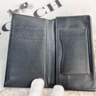 COACH - ✨美品✨ COACH コーチ 札入れ 長財布 パンチング オール ... ✨美品✨ COACH コーチ 札入れ 長財布 パンチング オールレザー ブラック